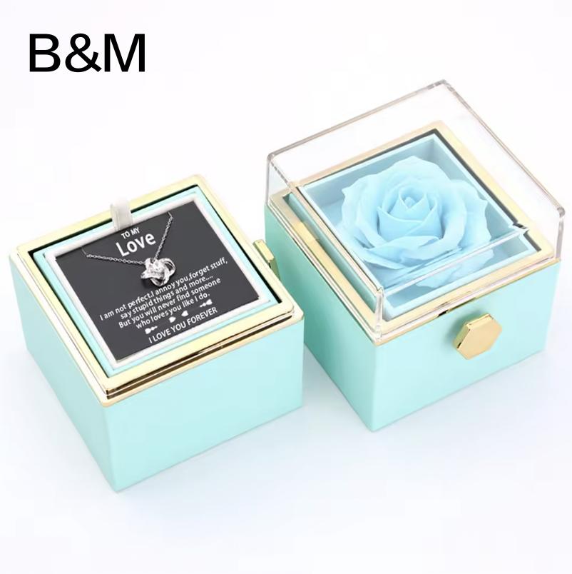 B&M Eternal Rose Flower Jewelry Gift Box-- Ring