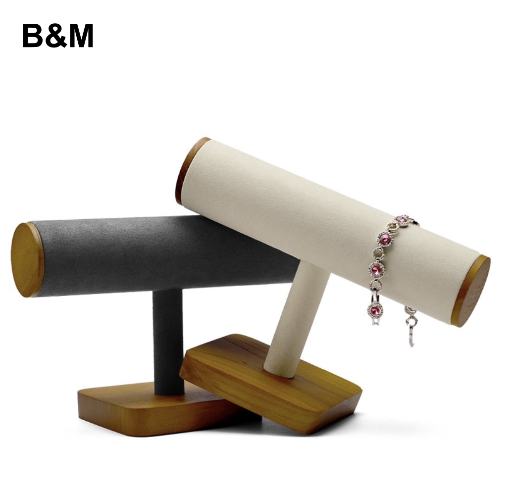 B&M custom logo bracelet stand /bangle t-bar display rack