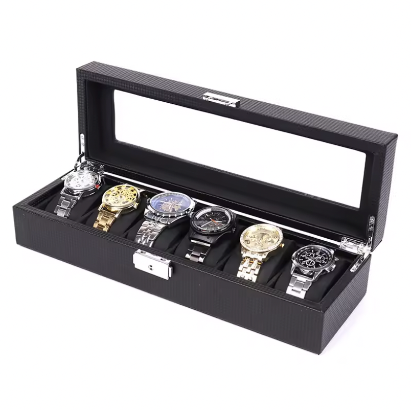 B&M New 6 grids watch box holder watches display case