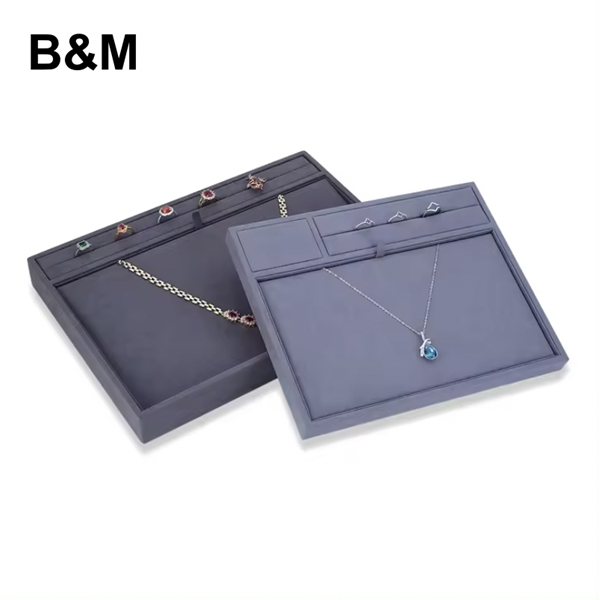 B&M Custom Jewelry Display Trays With Pads For Ring Necklace Earring 