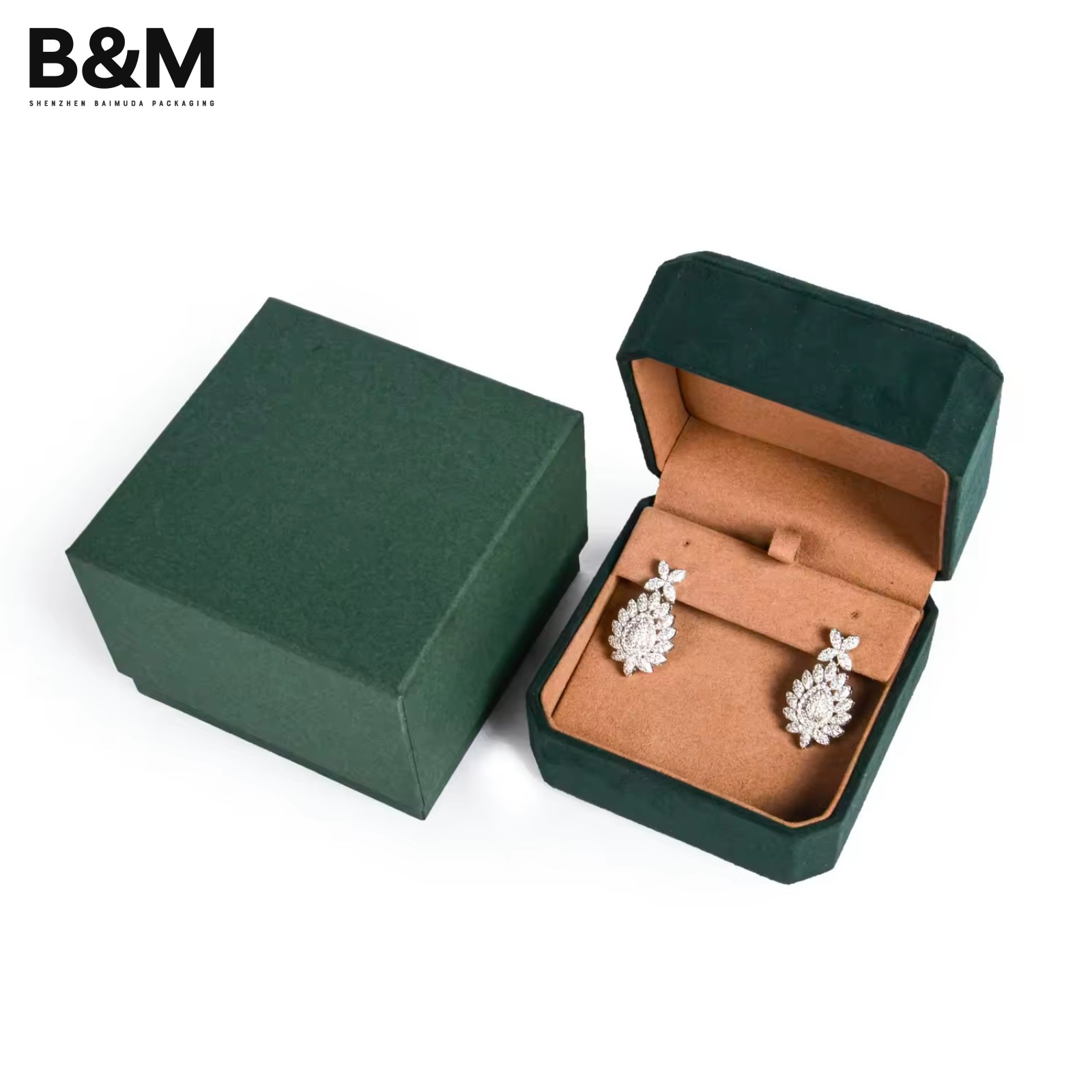 B&M Custom Luxury Microfiber jewelry plastic box- with microfiber inset