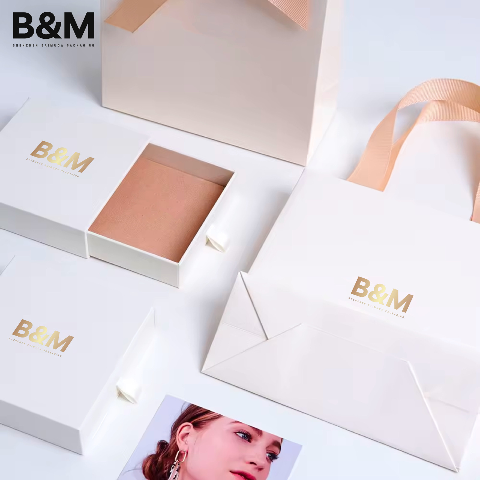 B&M Custom LOGO Specialized Paper Jewelry Box