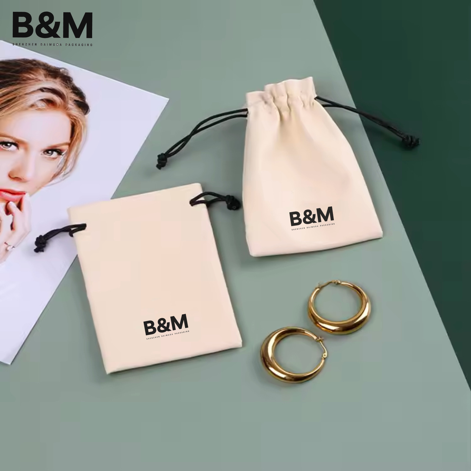 B&M Custom LOGO Specialized Jewelry Bag With PU Leather