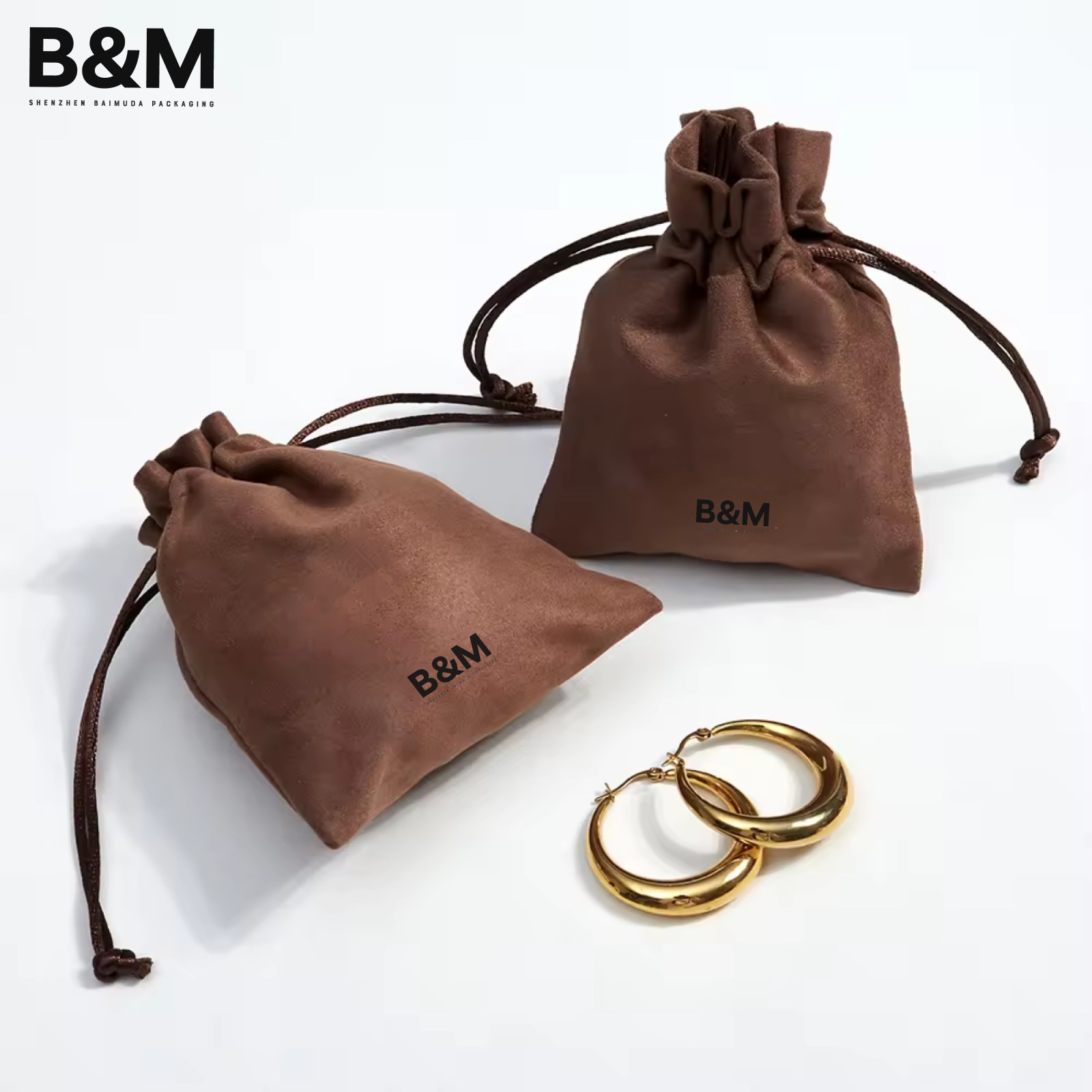 BAIMUDA Custom LOGO Jewelry Pouch With Velvet Material