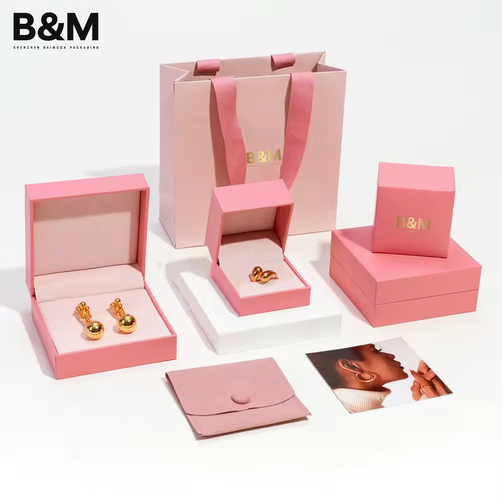 BAIMUDA Custom LOGO Leatherette Paper Plastic Box