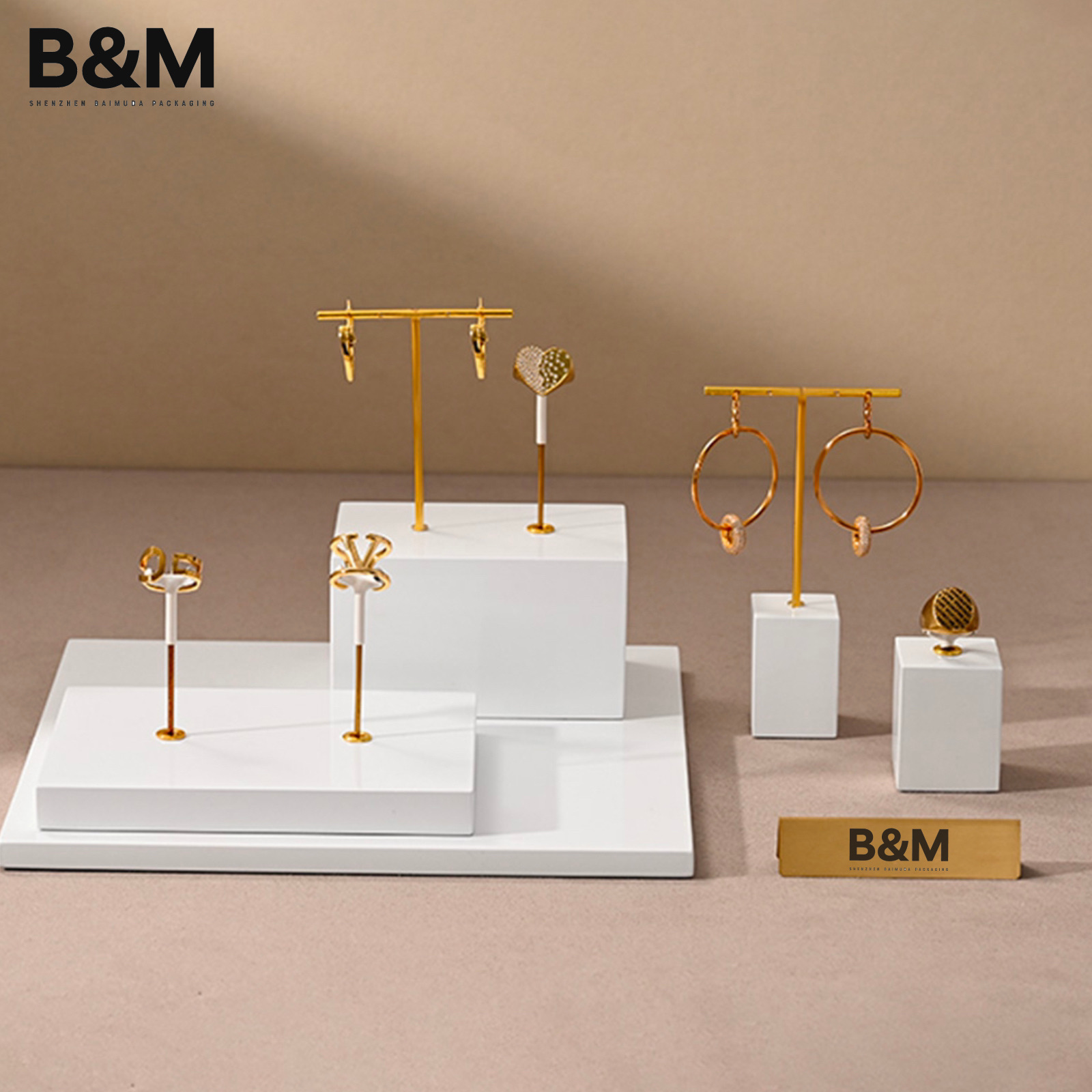 B&M Custom Jewelry Display Trays With Painting For Ring Necklace Earring 